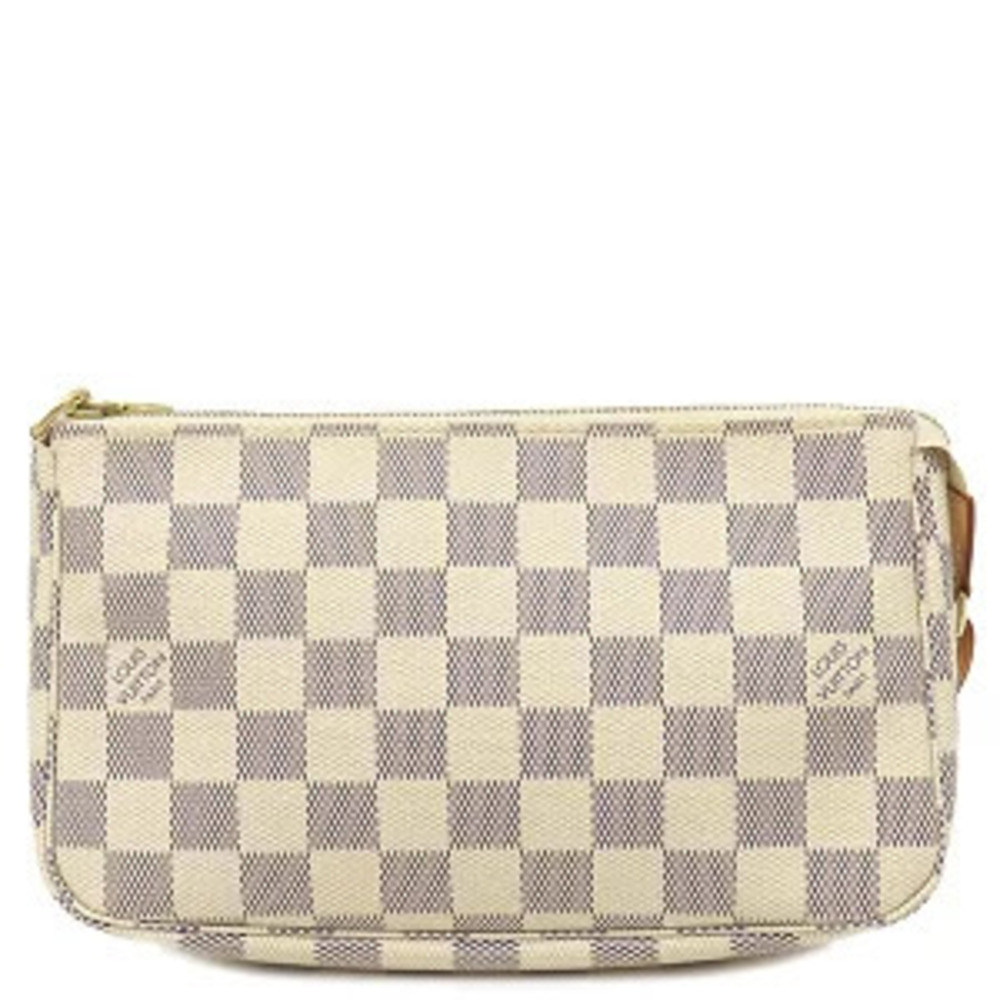 Louis Vuitton Accessory Accessoires Damier Azur White Canvas White